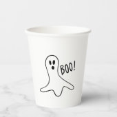 ハロウィーンブー幽霊ブラック&ホワイトスプキー 紙コップ (正面)