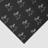 ハロウィーンブー幽霊白黒パターン 薄葉紙 (詳細)