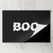 ハロウィーンブー白黒不気味紙ランチョンマット ペーパーパッド (折り畳み)
