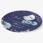 ハロウィーンブー赤ちゃんシャワー食器を覗く ペーパープレート (アングル)