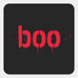 ハロウィーンブー赤血ブラック怖 スクエアシール