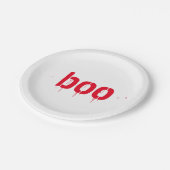 ハロウィーンブー赤血怖い紙プレート ペーパープレート (アングル)