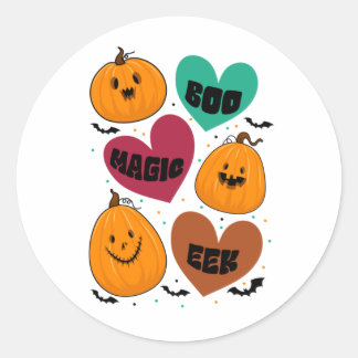 ハロウィーンブー魔法エック誕生日 ラウンドシール