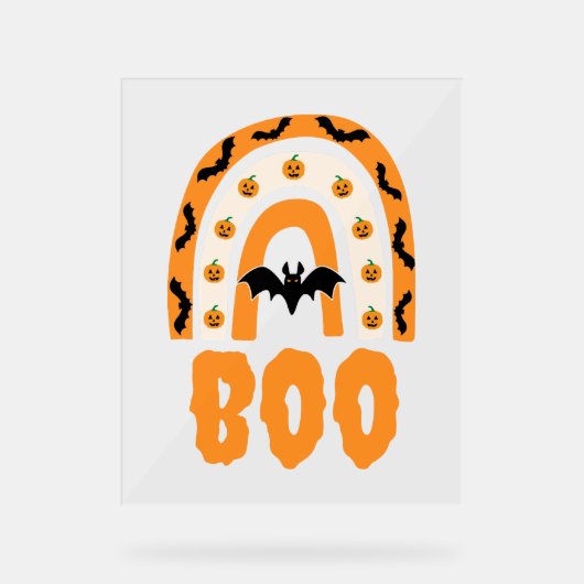 ハロウィーンブー アクリルサイン (正面)