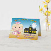 ハロウィーンプリンセスグリーティングカード カード (黄色い花)