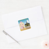 ハロウィーンプリンセススクエアステッカー スクエアシール (封筒)