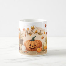 ハロウィーンプリントのカップ、美的マグカップ