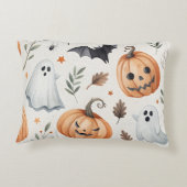 ハロウィーンプリント付き化粧枕 アクセントクッション (裏面)