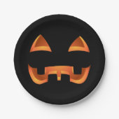ハロウィーンプレートフェスティバルカボチャ紙プレート ペーパープレート (正面)