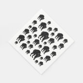 ハロウィーンプロウリングブラックキャットシルエットスケッチ スタンダードランチョンナプキン (角)