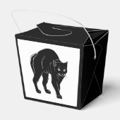 ハロウィーンプロウリングブラックキャットシルエットスケッチ フェイバーボックス (裏面サイド)