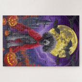 ハロウィーンプードルヴァンパイアパンプキンズ怖 ジグソーパズル (横)