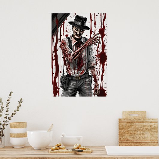 ハロウィーンヘアリングアート、血キラー悪夢 ポスター (キッチン)