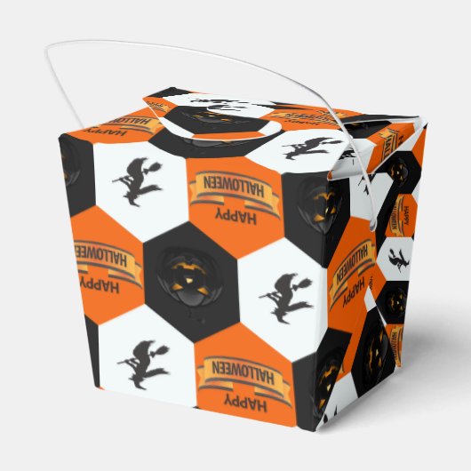 ハロウィーンヘキソンのパターンをトリックまたは治療する フェイバーボックス (裏面サイド)