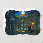 ハロウィーンヘッドレスホースマンパーティの招待状 招待状 (正面/裏面)