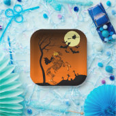 ハロウィーンヘッドレスホースマン ペーパープレート (パーティー)