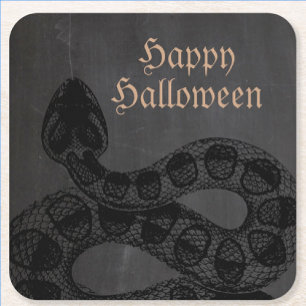 ハロウィーンヘビ スクエアペーパーコースター