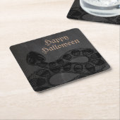 ハロウィーンヘビ スクエアペーパーコースター (アングル)