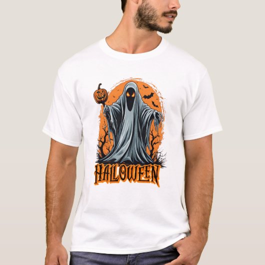 ハロウィーンヘーティング幽霊 Tシャツ (正面)