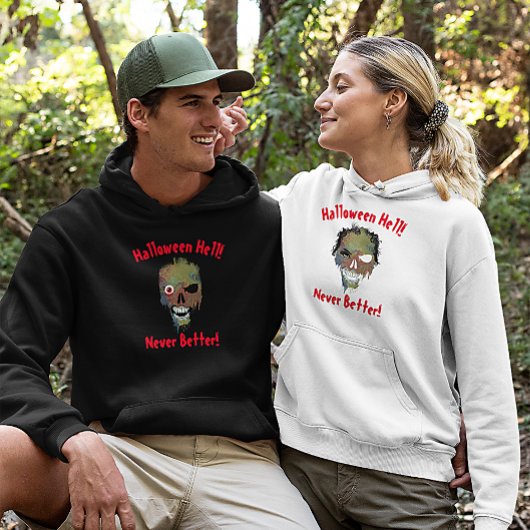 ハロウィーンヘールノーベターレディースゴーストフェイススカル パーカ