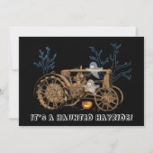 ハロウィーンヘ幽霊のよく出るイライドファームトラクタ幽霊たち 招待状 (正面)