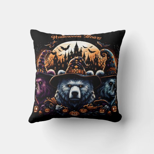 ハロウィーンベアのおもしろいコスチューム クッション (裏面)