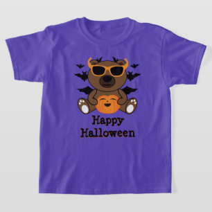 ハロウィーンベアパンプキンカッコいいかわいいパーソナライズ Tシャツ
