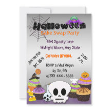 ハロウィーンベイクスワップパーティの招待状