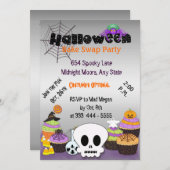 ハロウィーンベイクスワップパーティの招待状 招待状 (正面/裏面)