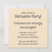 ハロウィーンベイグルドッグスハロウィーンのカボチャのちょうちん 招待状 (裏面)