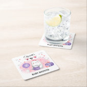 ハロウィーンベイビーシャワーガールキュート紙コースター スクエアペーパーコースター (インサイチュ)