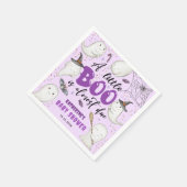 ハロウィーンベイビーシャワーガールパープルリトルブー幽霊 スタンダードカクテルナプキン (角)