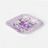 ハロウィーンベイビーシャワーガールパープルリトルブー幽霊 ペーパープレート (傾斜あり)