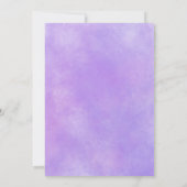 ハロウィーンベイビーシャワーガールパープルリトルブー幽霊 招待状 (裏面)