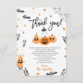 ハロウィーンベイビーシャワーサンキューカードリトルブー サンキューカード (正面/裏面)