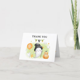 ハロウィーンベイビーシャワーサンキューカード少しブー サンキューカード