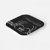 ハロウィーンベイビーシャワースケルトンハンドハート ペーパープレート (傾斜あり)