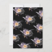 ハロウィーンベイビーシャワースケルトンハートリトルブー 招待状 (裏面)