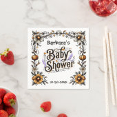 ハロウィーンベイビーシャワーナプキンフローラパンプキンデザイン スタンダードカクテルナプキン (インサイチュ)