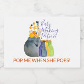 ハロウィーンベイビーシャワーベビーメイキングポーション スパークリングワインラベル (シングルラベル)