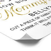 ハロウィーンベイビーシャワーママのベリーゲームサイン ポスター (角)