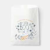 ハロウィーンベイビーシャワー私たちの小さなブーかわいい幽霊 フェイバーバッグ (正面)