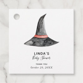 ハロウィーンベイビーシャワー魔女シンプル帽エレガント フェイバータグ