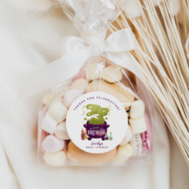 ハロウィーンベビーがコールドロンの赤ちゃんシャワーを醸造している ラウンドシール