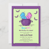 ハロウィーンベビーがジェンダーの暴露を醸成している 招待状 (正面)