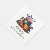 ハロウィーンベビーが赤ちゃんシャワーを醸造 スタンダードランチョンナプキン (角)