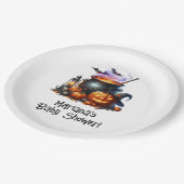 ハロウィーンベビーが赤ちゃんシャワーを醸造 ペーパープレート (アングル)