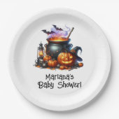 ハロウィーンベビーが赤ちゃんシャワーを醸造 ペーパープレート (正面)