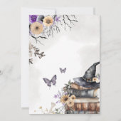 ハロウィーンベビーが赤ちゃんシャワーを醸造 招待状 (裏面)