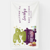 ハロウィーンベビーが醸造シャワーへようこそ 横断幕 (縦)